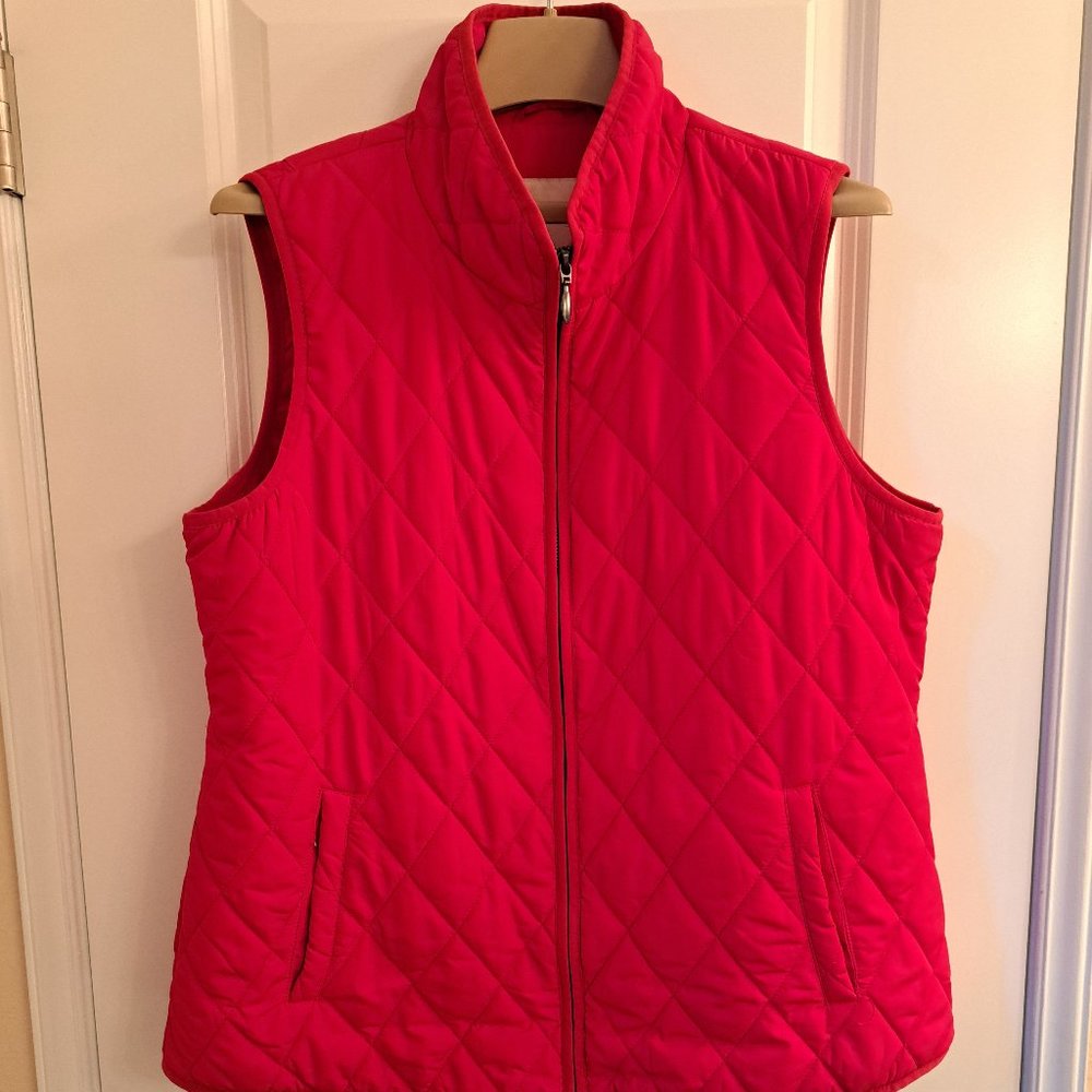 Coldwater Creek Women's Quilted Vest for All Seasons in Red
